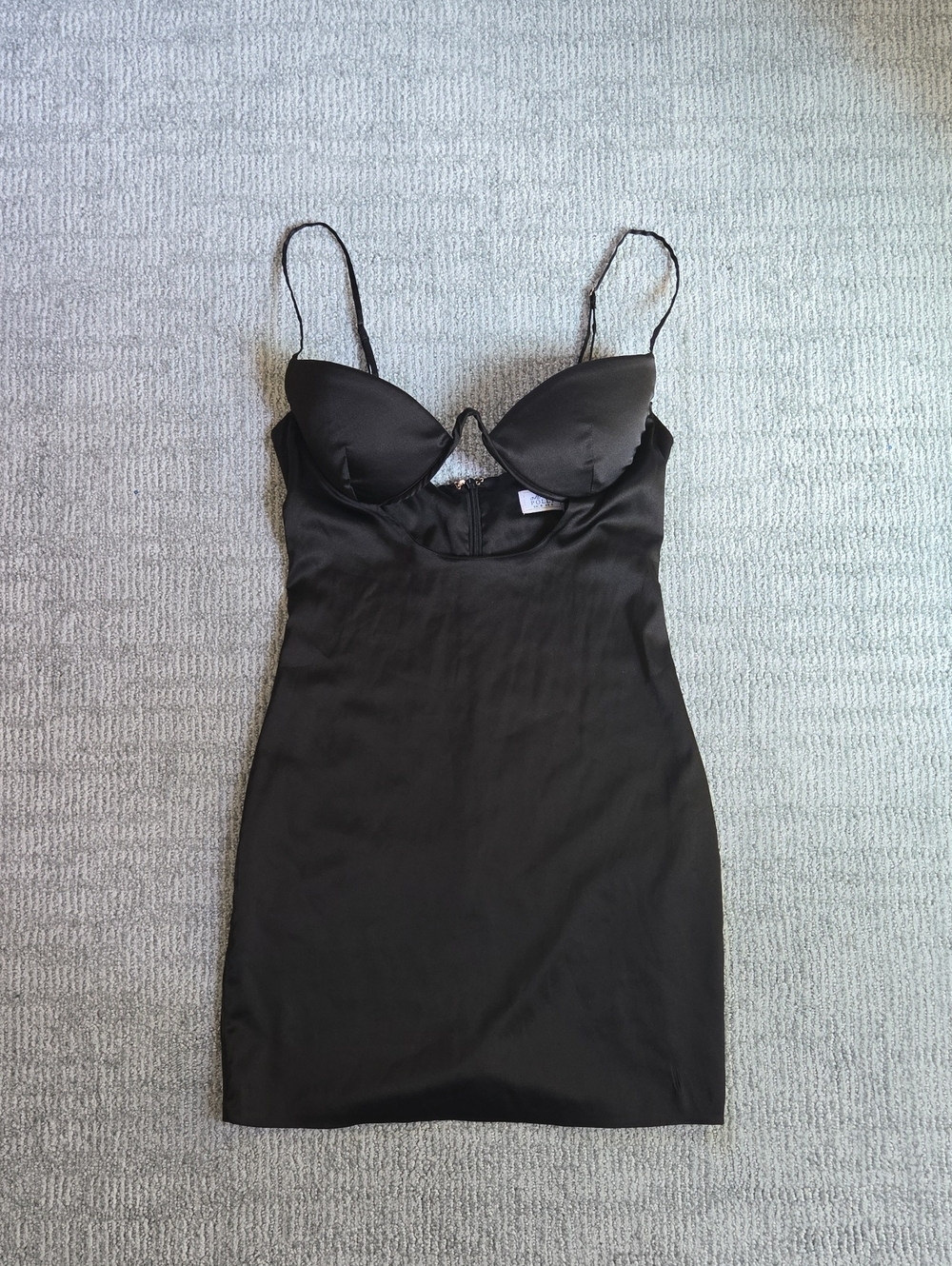 Oh Polly Black Mini Slip Dress